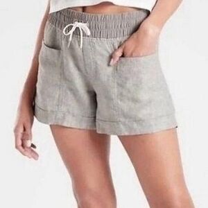 Athleta 100% Linen shorts